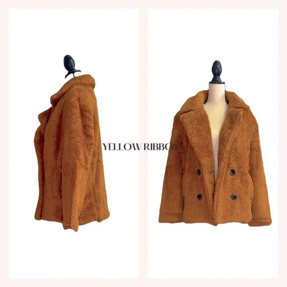 🎉HOST PICK 🎉 NEW Sherpa Lined Button Front Pea Coat - Picture 7 of 7